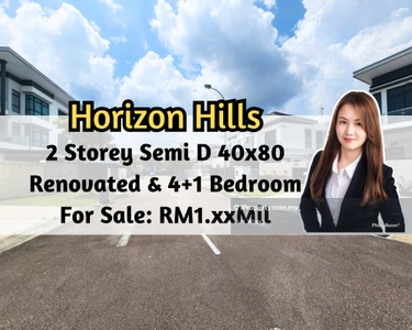 Horizon Hills, 2 Storey Semi D 40x80, Renovated Unit, 4 plus 1 Bedroom
