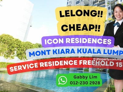 Lelong Super Cheap Service Residence @ Icon Residence Mont Kiara KL