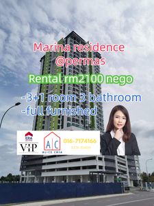 Marina residence bayu puteri permas full furnished 2 car park