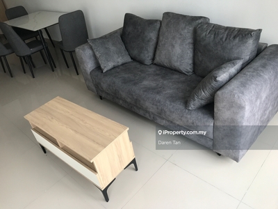 Mrt station fully furnished 2 beds brand new condo for rent at rm2.2k