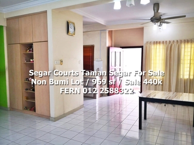 Segar Courts Cheras Near MRT Leisure Mall For Sale