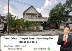 Tmn Johor,Tampoi 2stry Bungalow(Corner)Renovated House (Sale