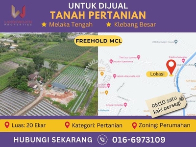 Tanah Dusun 20 Ekar Klebang Besar Untuk Dijual