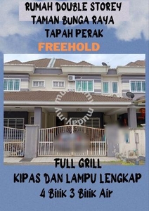 Freehold Double storey Terace House Taman Bunga Raya Tapah Perak