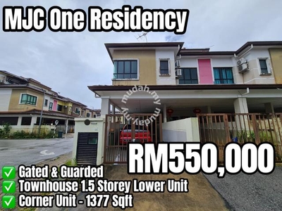 MJC One Residency LIKE NEW Corner 1.5 Storey Lower Unit 1377 Sqft