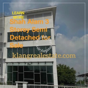 Shah Alam Semi Detached Factory for Sale