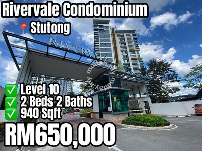 Stutong Rivervale Condominium 2 Bedrooms 940 Sqft Level 10 Furnished