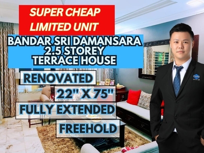 Super Cheap 2.5 Storey Terrace House Bandar Sri Damansara For Sale
