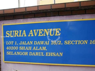 (1kBook) Suria Avenue Studio Seksyen 16 Shah Alam 100%Loan LowDeposit