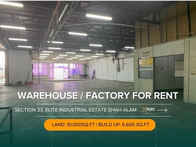 2sty Semi-D Factory, Elite Industrial Estate Shah Alam Sec 33 Kemuning