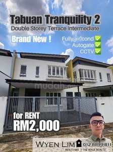 [FOR RENT] Double Storey Terrace Intermediate @ Tabuan Tranquility 2