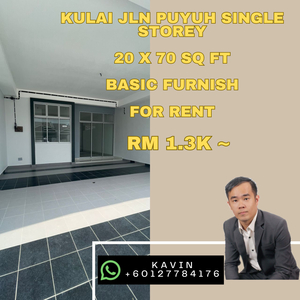 Kulai Jln Puyuh Single Storey Basic Furnish For Rent