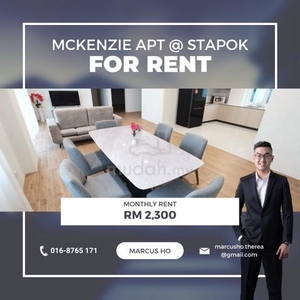 McKenzie Apartment (Fully Furnished) For Rent @ Stapok