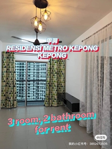 Residensi metro kepong for rent, metropolitan, renovated, kitchen cabinet