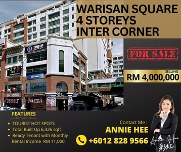 Warisan Square 4 Storeys Inter Corner Shoplot FOR SALE