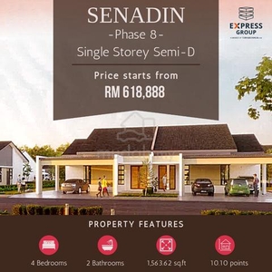 Brand New Single Storey Semi Detached at Senadin Phase 8