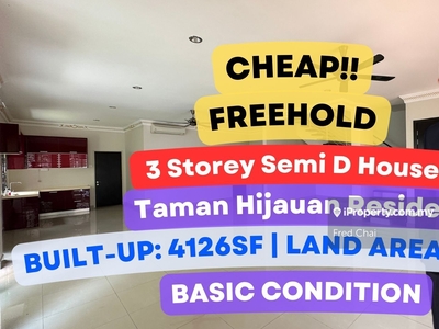 C H E A P 3 Storey Semi D House @ Taman Hijauan Residen