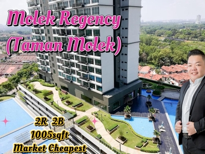 Molek Regency/ 2R 2B/ 1005sqft/ Market Cheapest/ AAA Stock/ Taman Molek/ Tebrau/ Plentong/ Parc Regency/ Prima Regency/ Tebrau