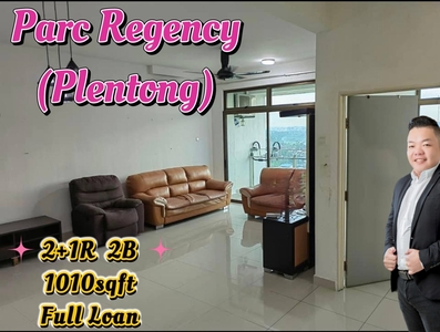 Parc Regency Apartment Full Loan/ 2+1R 2B/ 1010sqft/ Market Cheapest/ Masai/ Plentong/