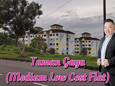 Taman Gaya Medium Low Cost Flat/ Full Loan/ 3R 2B/ 750sqft/ Market Cheapest/ Ulu Tiram