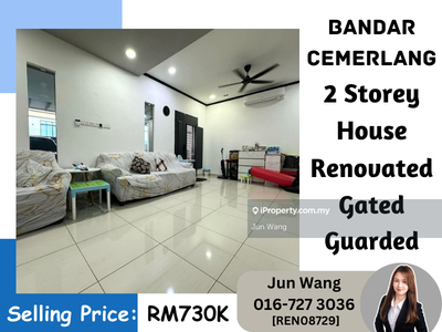 Bandar Cemerlang, 2 Storey House 24x70, Renovated, Gated Guarded