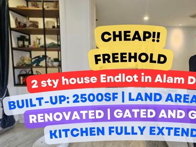 C H E A P 2 sty house Endlot in Alam Damai with fully extended