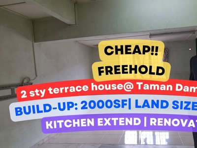 C H E A P 2 sty terrace house@ Taman Damai Indah