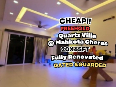 CHEAP 2.5 sty Quartz Villa @ Mahkota Cheras fully renovated for sale