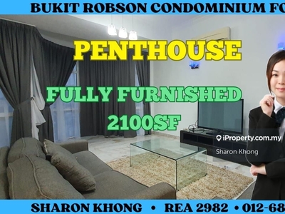Spacious penthouse for rent at Bukit Robson Condominium