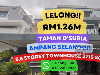 Lelong Super Cheap 3.5 Storey Townhouse @ Ampang Selangor