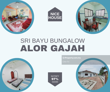 Nice 5500 sq.ft Rumah 1 Sty Bungalow House Seri Bayu Alor Gajah Honda