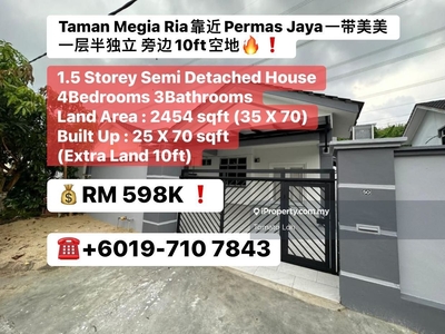 Taman Megah Ria 1.5 Storey Semi Detached House Fully Renovated Sale