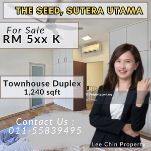 The seed sutera utama townhouse duplex starta title for sale