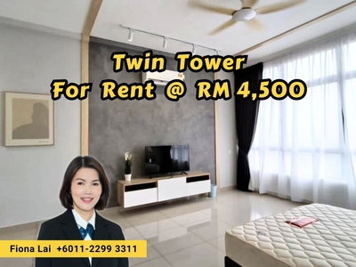 Twin Tower Residence studio high floor unit, clean & tidy living space