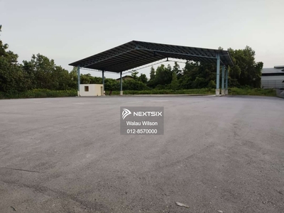 Sejingkat Industrial Detached Land with open Warehouse for Rent