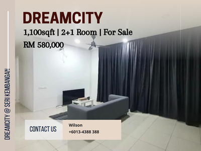 Dream City 2+1Room For Sale【Brand New Unit】@ Seri Kembangan Opposite The Mines near by Serdang KTM , direct access SILK Highway , Lake View