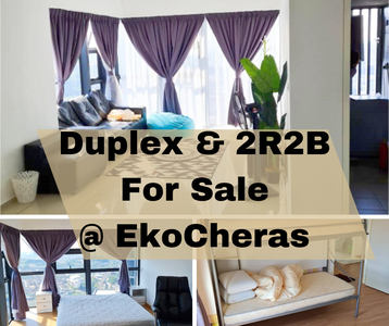 EkoCheras,Cheras【 Duplex For Sale 】walk distance to MRT @ Jalan Cheras link Loke Yew , MRR2 , SUKE , CKE ️near Sunway Velocity,IKea,TRX