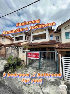 Amansiara townhouse for rent, selayang, 2 carpark