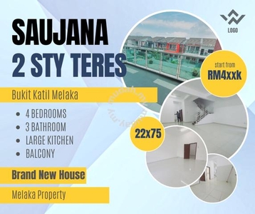 Big 22 x 75 Brand New 2 Sty Terrace Saujana Tehel Bukit Katil Melaka