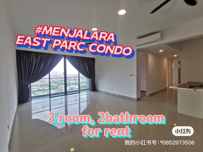 East parc condo for rent at bandar menjalara kepong, partially furnished
