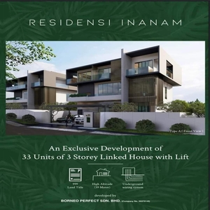 Inanam Residensi | 3-Storey linked Bungalow | Private Lift