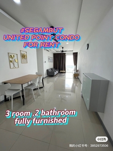 United point condo for rent, fully furnished, 2 carpark, segambut