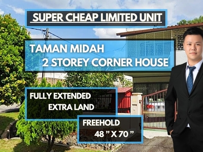 Super Cheap Double Storey Terrace Corner House Cheras Taman Midah For Sale