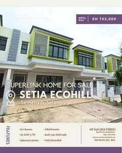 Setia Ecohill Fully Extended Superlink House For Sale
