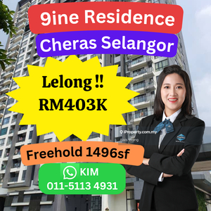 Cheap Rm197k 9ine Residence Apartment Cheras Selangor
