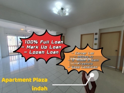 Plaza Indah Kajang, 950sf, 3 Room 2 Bath, Corner Lot, 100% Full Loan