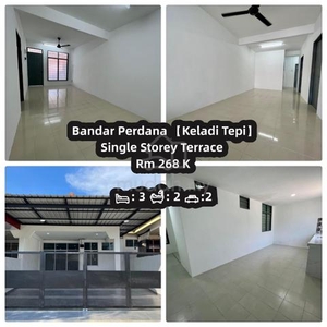 TOWN AREA FULL LOAN 1 Storey Terrace Bandar Perdana Near Taman Keladi