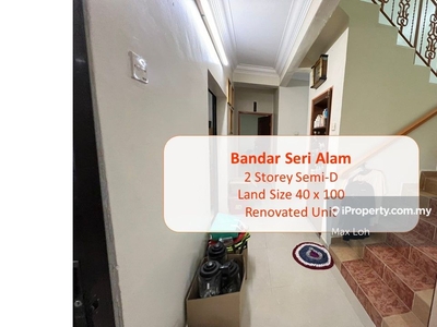 Bandar Seri Alam, 2 Storey Semi-D, Renovated Unit