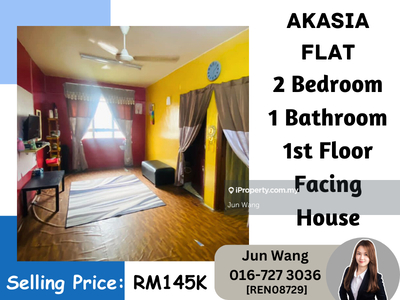 Desa Cemerlang Akasia Low Cost Flat, 1st Floor, 2 Bedroom 1 Bathroom