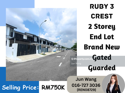 Ruby 3 @ Crest, 2 Storey House, End Lot, Gated Guarded, Brand New Unit